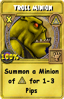 Wizard101 Myth spell card: Troll Minion, Spell ID 16778