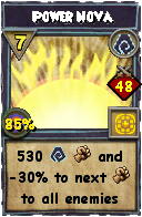 Wizard101 Shadow spell card: Power Nova, Spell ID 16780