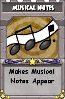 Wizard101 School 16 spell card: Musical Notes, Spell ID 16817