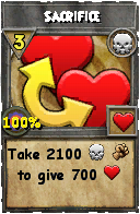 Wizard101 Death spell card: Sacrifice, Spell ID 16832