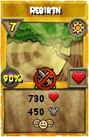 Wizard101 Sun spell card: Rebirth, Spell ID 16833