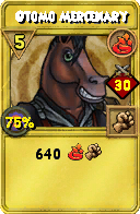 Wizard101 Fire spell card: Otomo Mercenary, Spell ID 16835