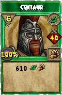 Wizard101 Life spell card: Centaur, Spell ID 16846