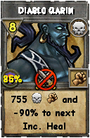 Wizard101 Death spell card: Diablo Qarin, Spell ID 16848