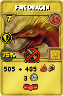 Wizard101 Fire spell card: Fire Dragon, Spell ID 16849