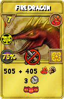Wizard101 Fire spell card: Fire Dragon, Spell ID 16850