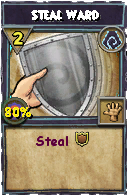 Wizard101 Shadow spell card: Steal Ward, Spell ID 16852
