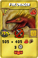 Wizard101 Fire spell card: Fire Dragon, Spell ID 16856