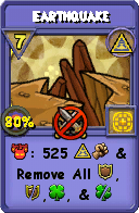 Wizard101 Myth spell card: Earthquake, Spell ID 16858
