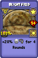 Wizard101 Star spell card: Blight Field, Spell ID 16859