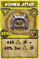 Wizard101 Myth spell card: Natural Attack, Spell ID 16869