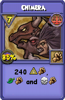 Wizard101 Balance spell card: Chimera, Spell ID 16870