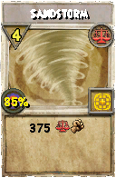 Wizard101 Balance spell card: Sandstorm, Spell ID 16889