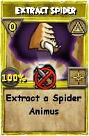 Wizard101 Myth spell card: Extract Spider, Spell ID 16898