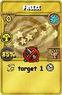 Wizard101 Ice spell card: Freeze, Spell ID 16902
