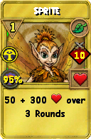 Wizard101 Life spell card: Sprite, Spell ID 16914