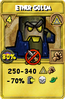 Wizard101 Myth spell card: Ether Golem, Spell ID 16919