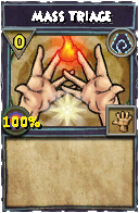 Wizard101 Shadow spell card: Mass Triage, Spell ID 16927