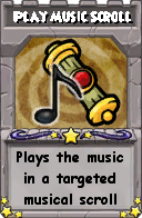 Wizard101 School 16 spell card: Play Music Scroll, Spell ID 16937
