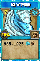Wizard101 Ice spell card: Ice Wyvern, Spell ID 16964