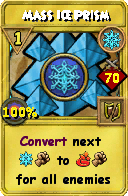 Wizard101 Ice spell card: Mass Ice Prism, Spell ID 16997