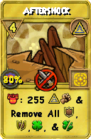 Wizard101 Myth spell card: Aftershock, Spell ID 16860