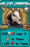 Wizard101 Death spell card: BG_Death_DOT_DebuffHeal_4_2, Spell ID 16816