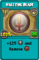 Wizard101 Storm spell card: Rallying Blade, Spell ID 16001