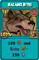 Wizard101 Balance spell card: Balance Bites, Spell ID 16009