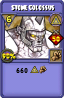 Wizard101 Myth spell card: Stone Colossus, Spell ID 16477
