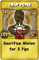 Wizard101 Myth spell card: Draw Power, Spell ID 16744