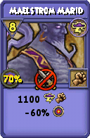 Wizard101 Storm spell card: Maelstrom Marid, Spell ID 16510