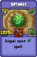 Wizard101 Life spell card: Entangle, Spell ID 16674