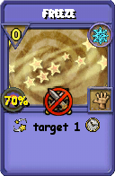 Wizard101 Ice spell card: Freeze, Spell ID 16070