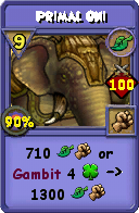 Wizard101 Life spell card: Primal Oni, Spell ID 16274