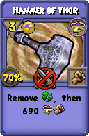 Wizard101 Storm spell card: Hammer of Thor, Spell ID 16620