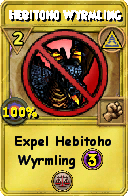 Wizard101 Myth spell card: Hebitoho Wyrmling, Spell ID 16196