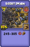 Wizard101 Balance spell card: Locust Swarm, Spell ID 16668
