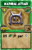 Wizard101 Life spell card: Natural Attack, Spell ID 16723