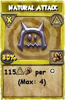 Wizard101 Myth spell card: Natural Attack, Spell ID 16475