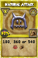 Wizard101 Myth spell card: Natural Attack, Spell ID 16840