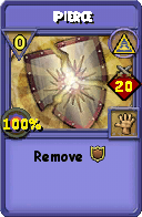 Wizard101 Myth spell card: Pierce, Spell ID 16239