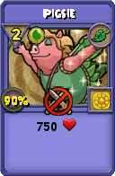 Wizard101 Life spell card: Pigsie, Spell ID 16172