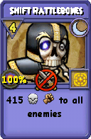 Wizard101 Moon spell card: Shift Rattlebones, Spell ID 16656