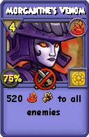 Wizard101 Fire spell card: Morganthe's Venom, Spell ID 16425