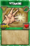 Wizard101 Life spell card: Vitamins, Spell ID 16918