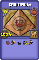 Wizard101 Balance spell card: Spirit Prism, Spell ID 16600