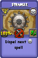 Wizard101 Death spell card: Strangle, Spell ID 16675