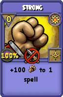 Wizard101 Sun spell card: Strong, Spell ID 16672