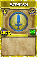 Wizard101 Myth spell card: Mythblade, Spell ID 17001